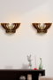 Opviq Crown Sconce Lámpara de pared Nogal